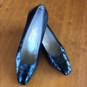 Salvatore Ferragamo Quilted Toe Heels Size 11 1/2